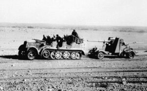 Sd.Kfz. 7 táhne FlaK36 8,8 cm