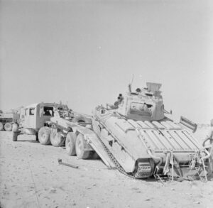 tank A12 Matilda a transportér Scammell Pioneer